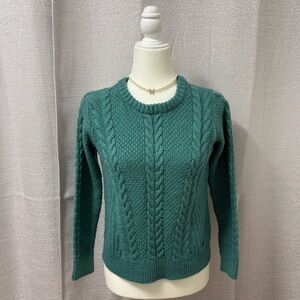 Hollister Women's Warm Teal Cable Knit Sweater Size Small | Preppy Y2K